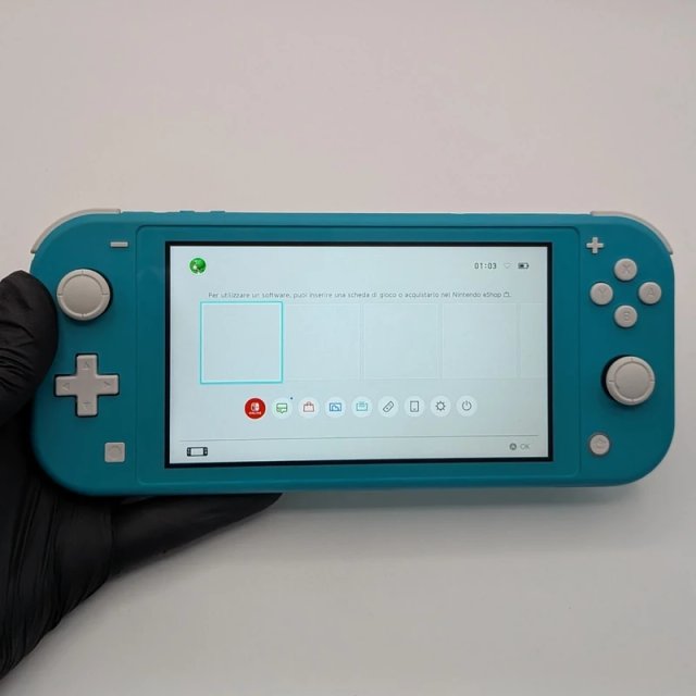 Nintendo Switch Lite Blu + Custodia + Caricatore