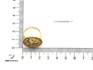 anillo oro 18k con piedra con circonita t. 16 (17,84 mm)
