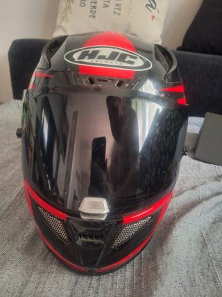 Casco HJC Rojo y Negro