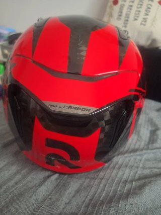 Casco HJC Rojo y Negro
