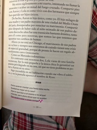 romper el hielo, algunas paginas subrayadas