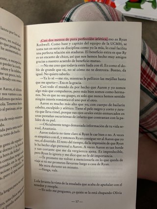 romper el hielo, algunas paginas subrayadas