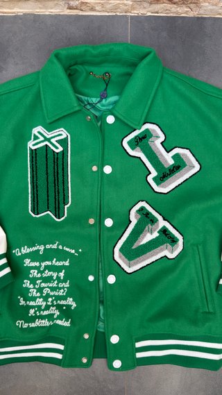Chaqueta Bomber Louis Vuitton Verde y Blanca