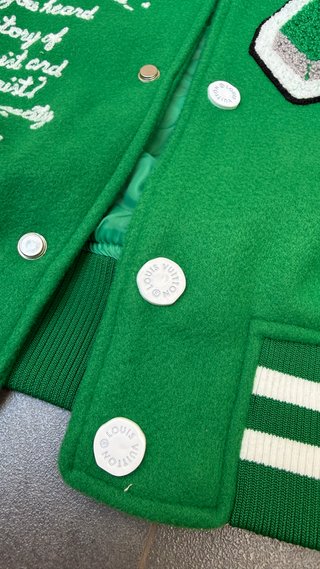 Chaqueta Bomber Louis Vuitton Verde y Blanca
