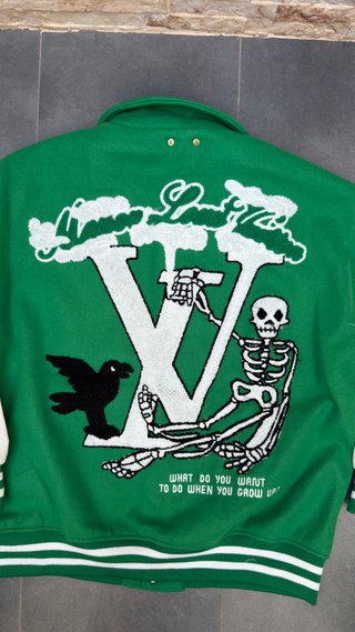 Chaqueta Bomber Louis Vuitton Verde y Blanca