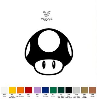 Vinilo Champiñón Mario Bros Veloce