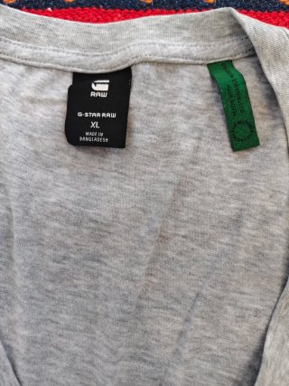 Camiseta G-Star RAW Gris Talla XL
