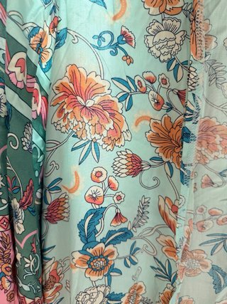 Kimono floral mangas anchas talla única