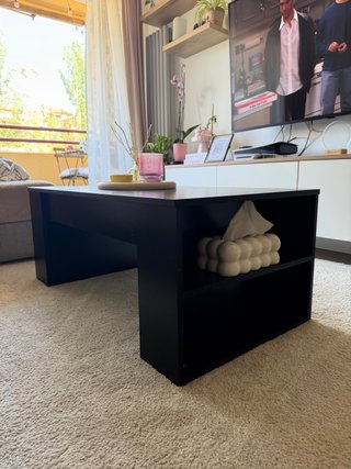 Mesa de centro moderna madera negra