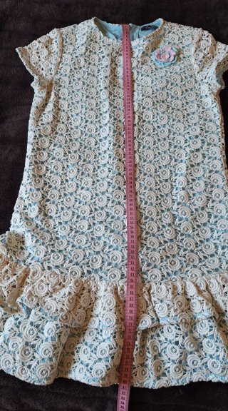 Vestido Trasluz  Talla S  V16. Encaje Floral