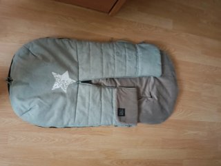 Saco para carrito de bebé gris con estrella