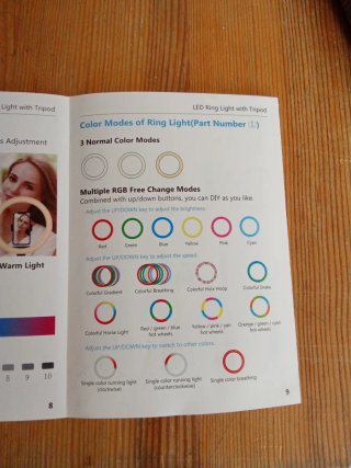 Asta telefono, Anello led RGB Telecomando scatto