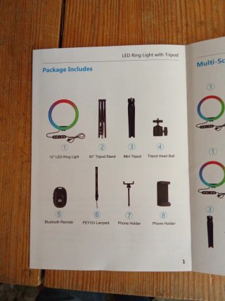 Asta telefono, Anello led RGB Telecomando scatto