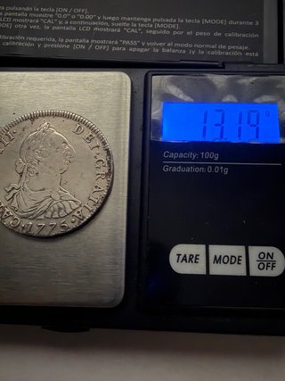 Moneda 4 Reales Carlos III 1775 Potosí Escasa.