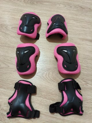 Protecciones Patines Niña Rosa