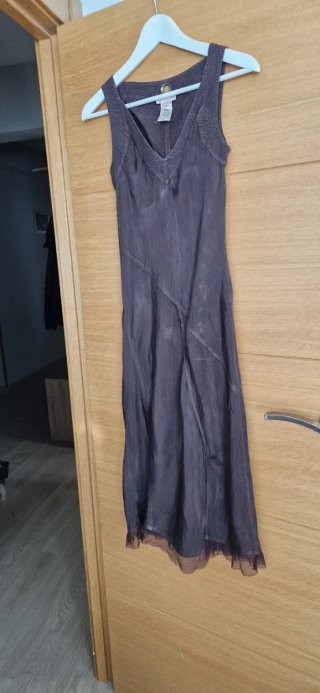 Vestido Gas Talla S Marrón