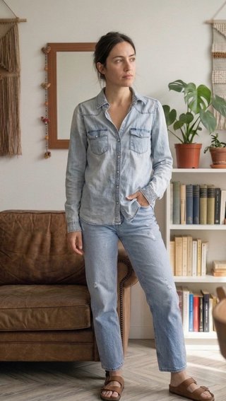 Camisa vaquera algodón cómoda