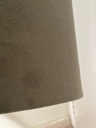 Pantalla lámpara verde vintage terciopelo