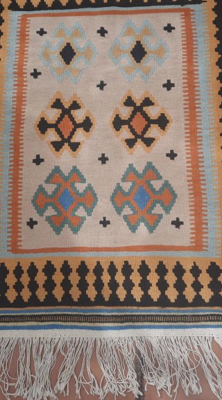 Alfombra Kilim Oriental Beige Multicolor