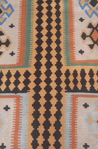 Alfombra Kilim Oriental Beige Multicolor