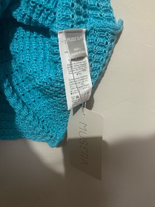 Vestido estilo crochet azul talla L