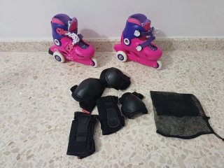 Patines Oxelo rosas y morados
