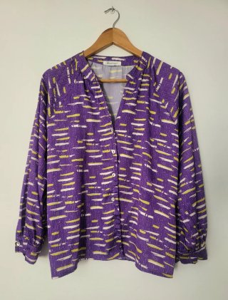 Camisa Monisqui Morada y Amarilla T M Nueva