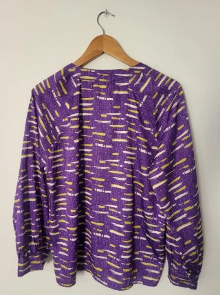 Camisa Monisqui Morada y Amarilla T M Nueva