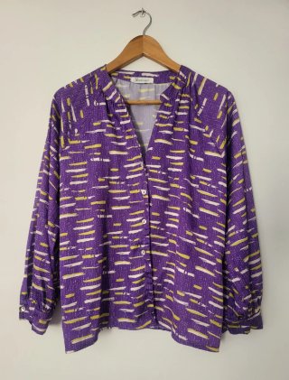 Camisa Monisqui Morada y Amarilla T M Nueva