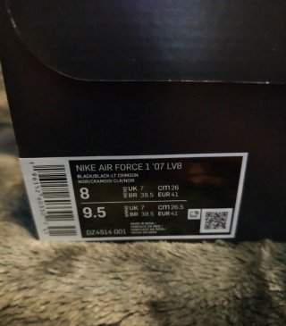 Nike Air Force 1 '07 LV8 Negro Naranja Talla 41