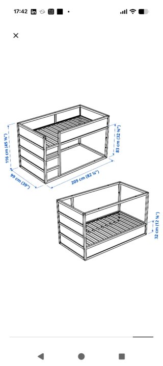 Cama infantil IKEA KURA + Dosel