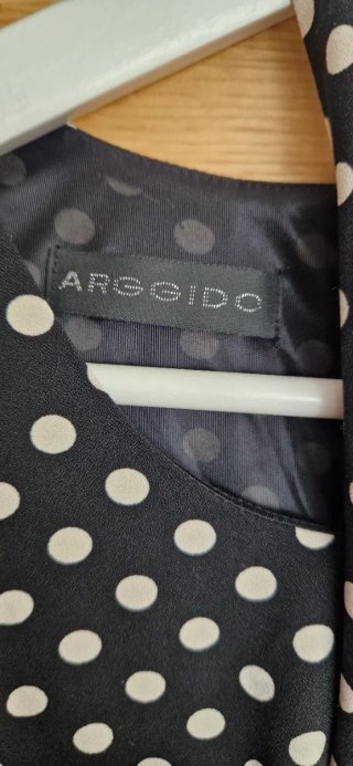 Mono Vestir ARGGIDO Lunares Negro Blanco