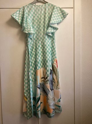 Vestido estampado con cinto