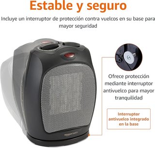 Amazon Basics Calefactor de cerámica oscilante