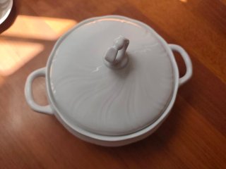 Juego Consomé Porcelana: 2 Soperas + 12 Tazas
