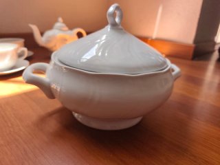 Juego Consomé Porcelana: 2 Soperas + 12 Tazas