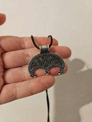 Collar Lúnula plateada
