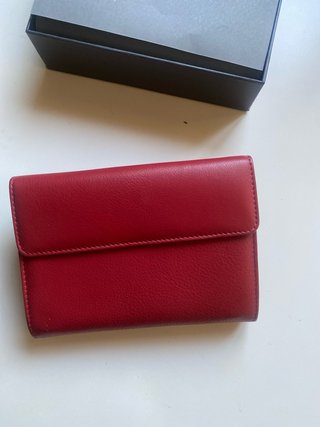 Cartera Billetero Piel Roja