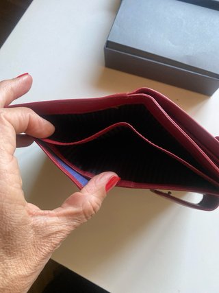 Cartera Billetero Piel Roja
