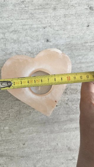 Portacandele a forma di cuore in pietra
