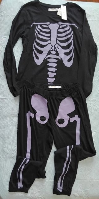 Pijama Esqueleto Talla M Algodón