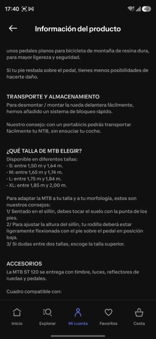 Bicicleta Montaña Rockrider ST 120