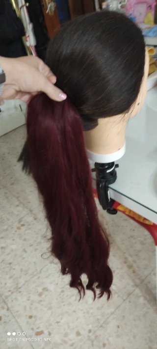 Extensiones pelo ondulado burdeos