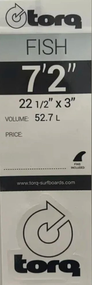 Tabla Torq Fish 7'2 x 22 1/2 x 3 - 52.7L