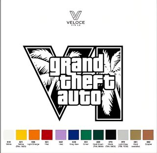 Vinilo / Pegatina Logo GTA VI Veloce