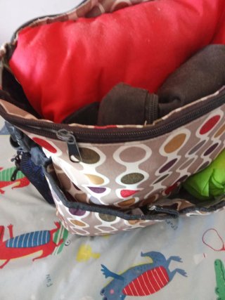 Bolso para carro con estampado de lunares