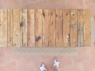 Banco de madera para jardín