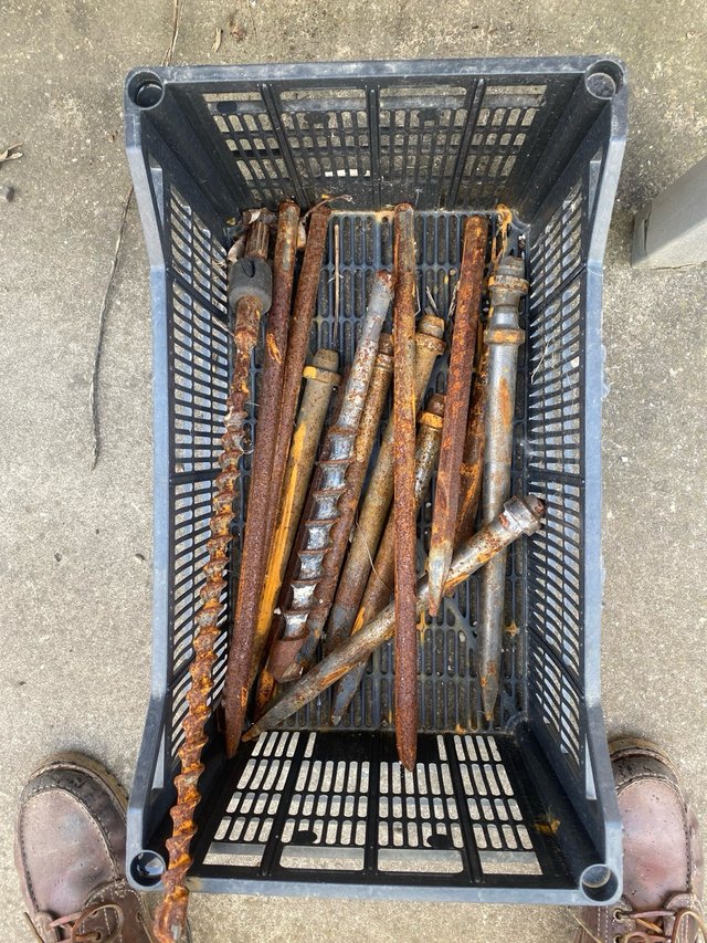 Puntas de taladro y brocas oxidadas