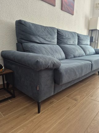 Sofá extensible azul oscuro