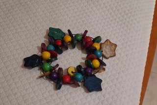 Braccialetto etnico elastico multicolore